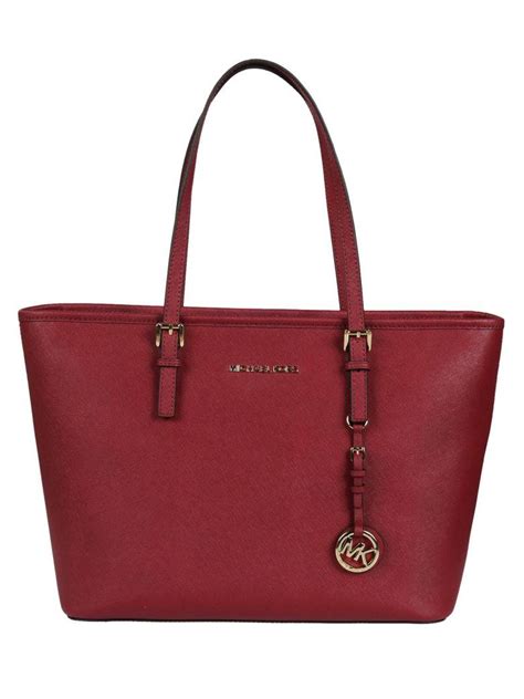 michael kors jet set travel large carryall tote cherry|michael kors jet set duffle.